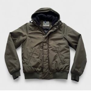 H&M women Dark Green Hooded Bomber Jacket